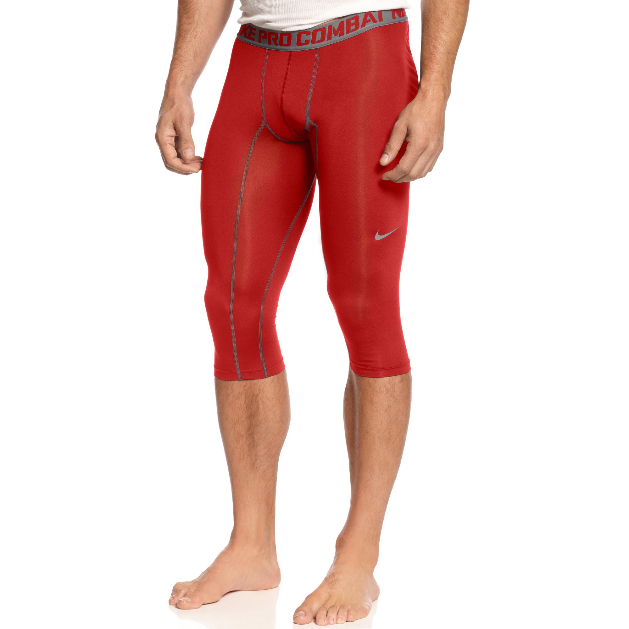 Nike Core Compression Pro Combat Tight in Red for Men - Lyst