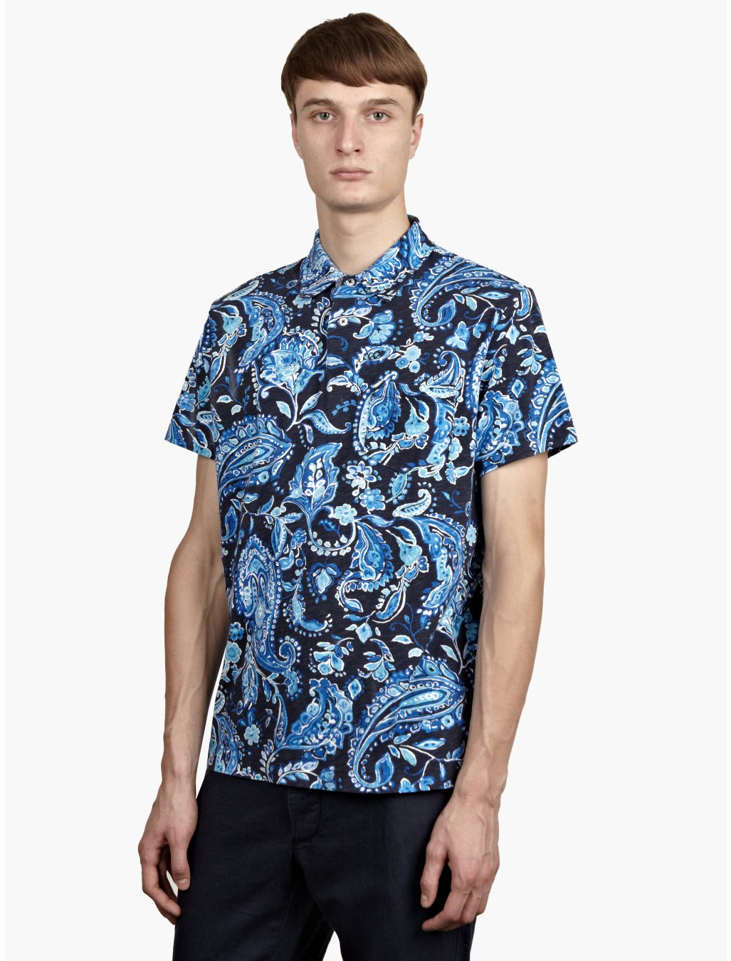 Polo Ralph Lauren Mens Navy Paisley Print Polo Shirt in Blue for Men ...