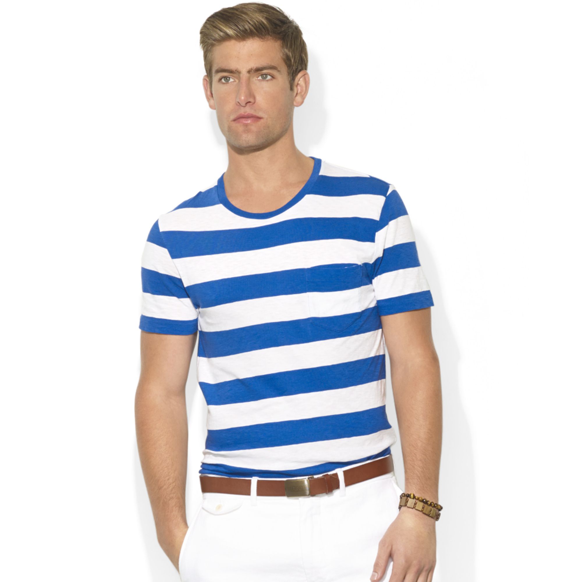 Shortsleeve Striped Jersey Tshirt 