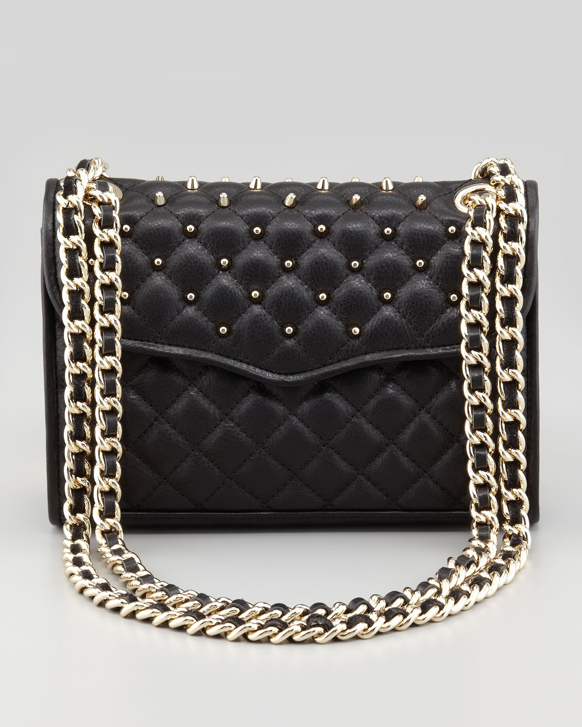 rebecca minkoff black studded purse