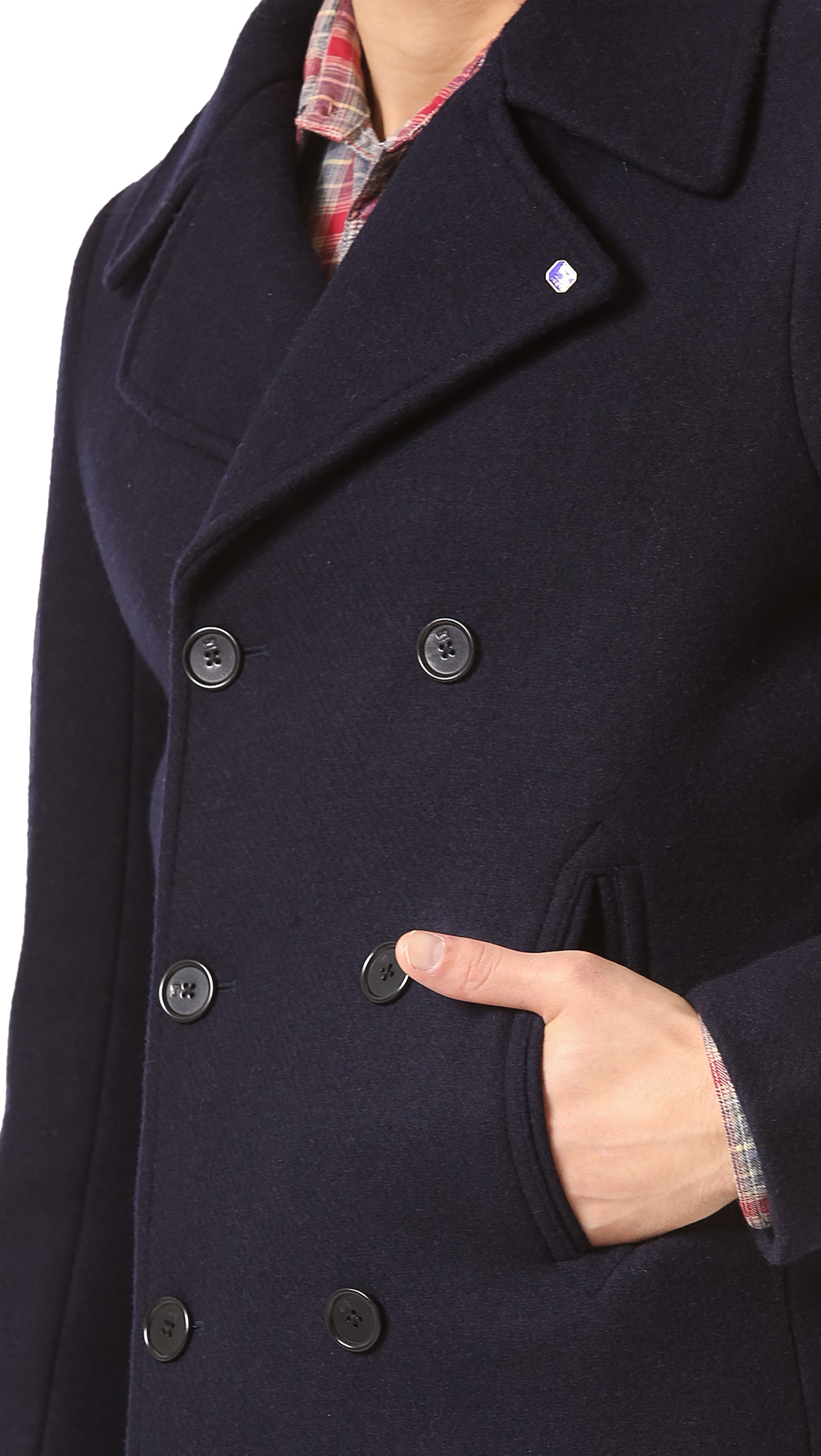 Scotch Soda Overcoat With Insert In Blue For Men Lyst Men Hooded Jacket