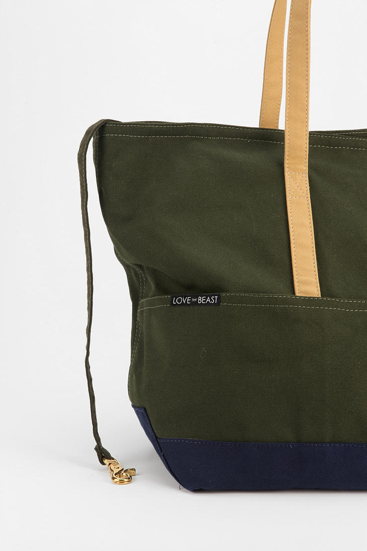 Urban Outfitters Love Thy Beast Canvas Dog Tote In Olive Green Lyst Urban Outfitters Love Thy Beast Canvas Dog Tote In Olive Green Lyst