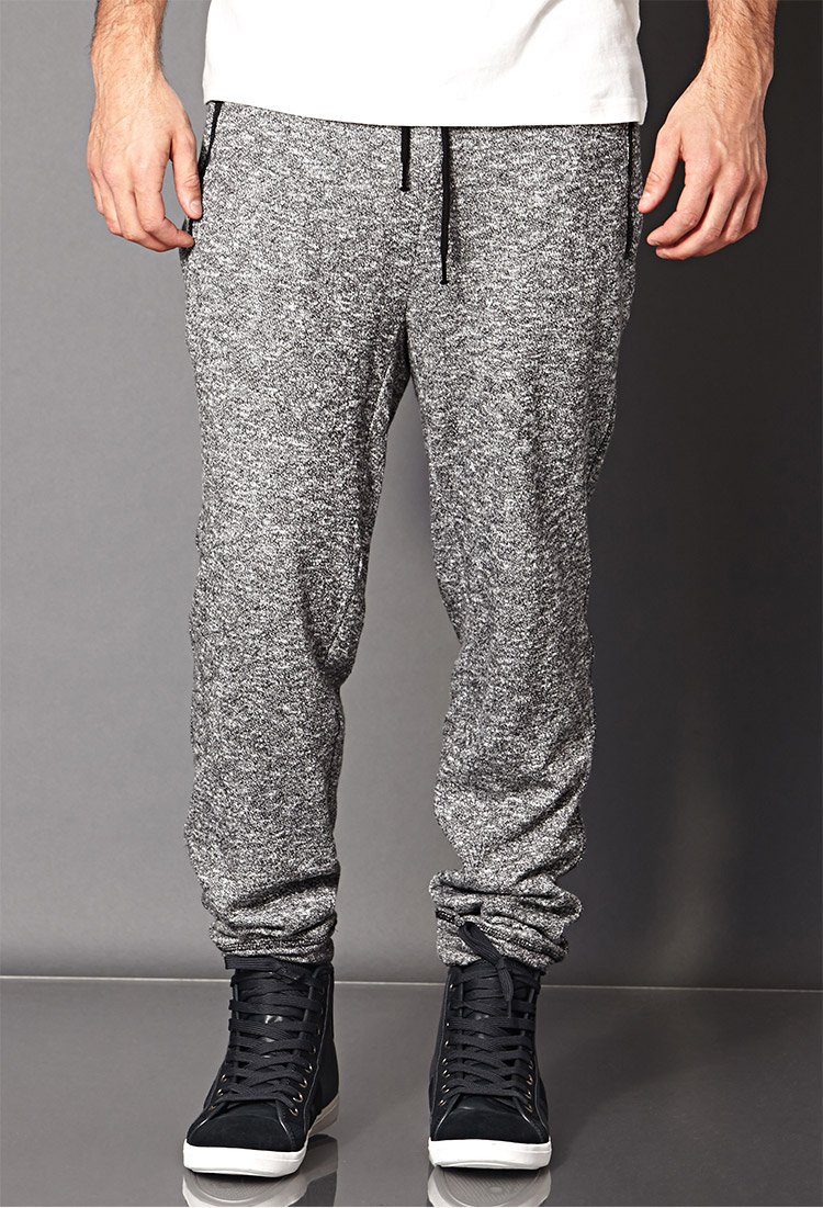 black zip pocket joggers