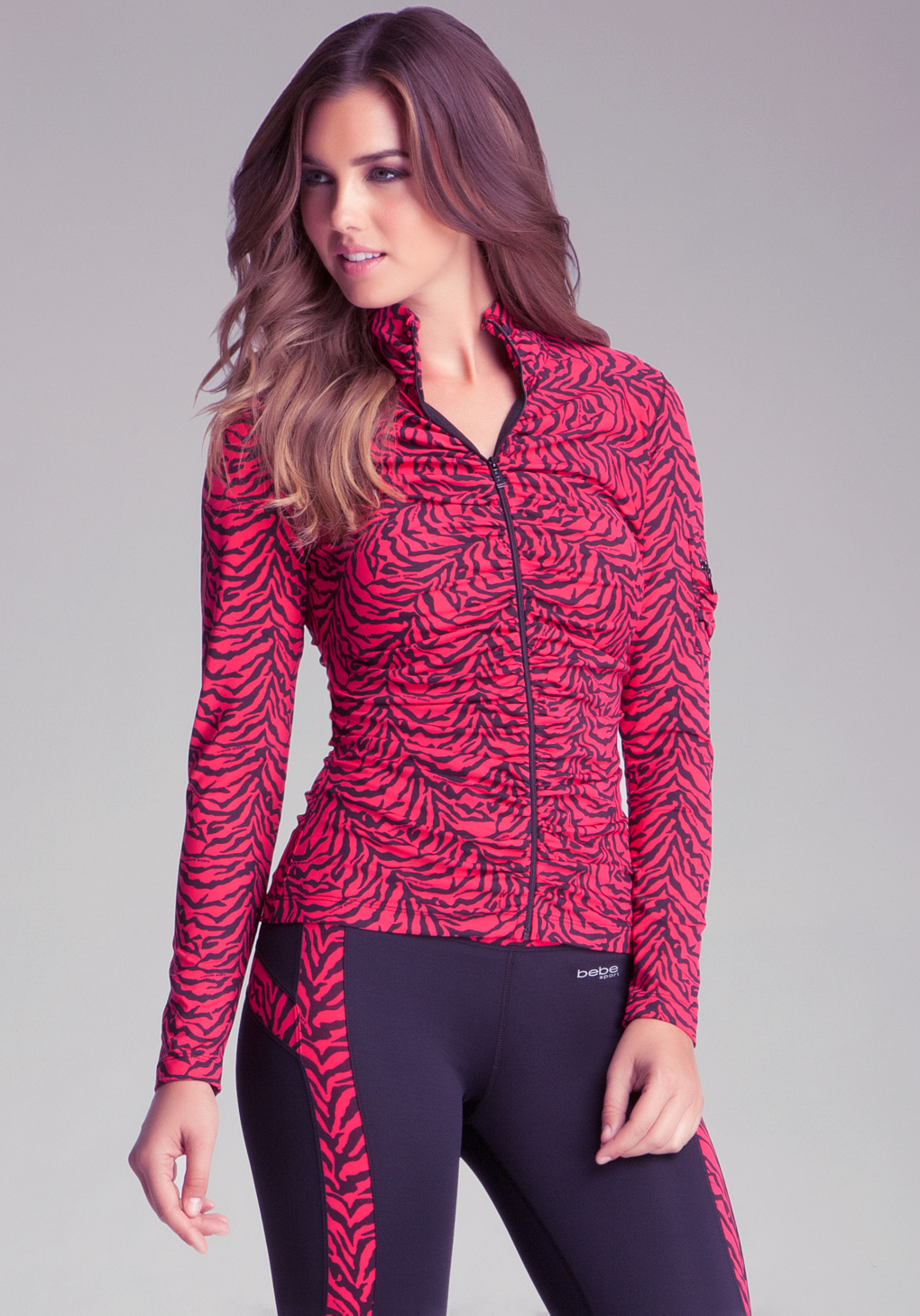 Bebe Sport Printed Jacket In Zebra Red Lyst Bebe Sport Printed Jacket In Zebra Red Lyst