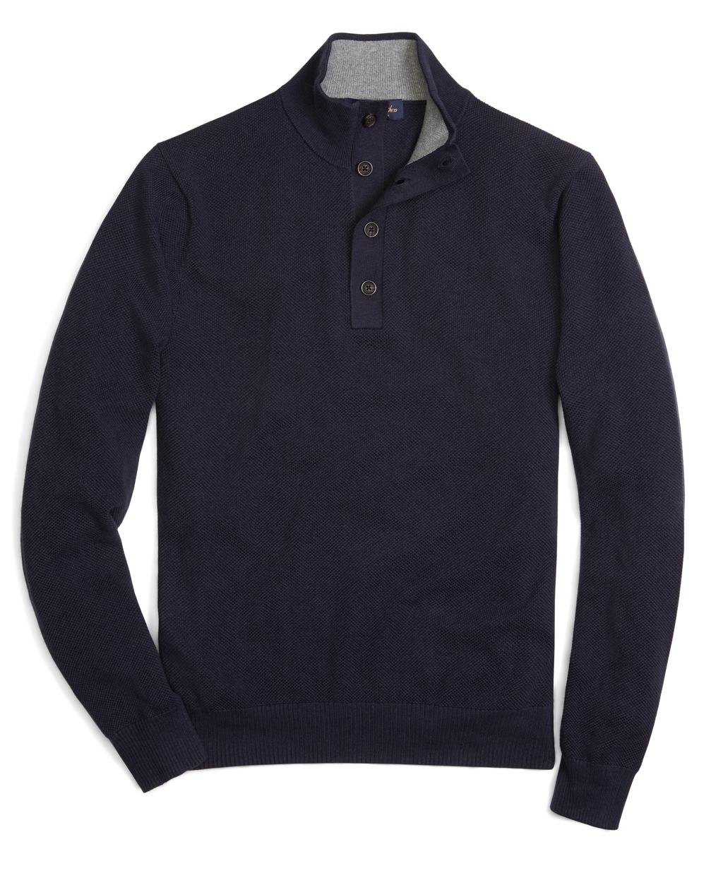 Download Brooks Brothers Cotton Cashmere Button Mock Neck Sweater ...