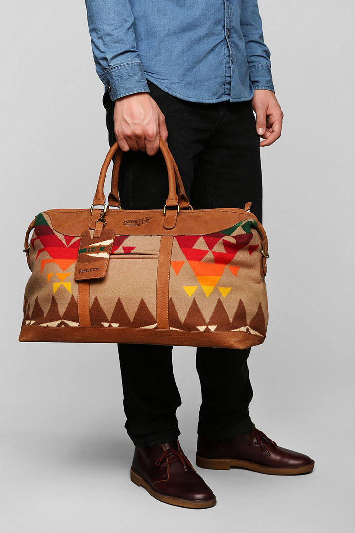 Urban Outfitters Pendleton Leather Weekender Bag in Brown for Men - Lyst
