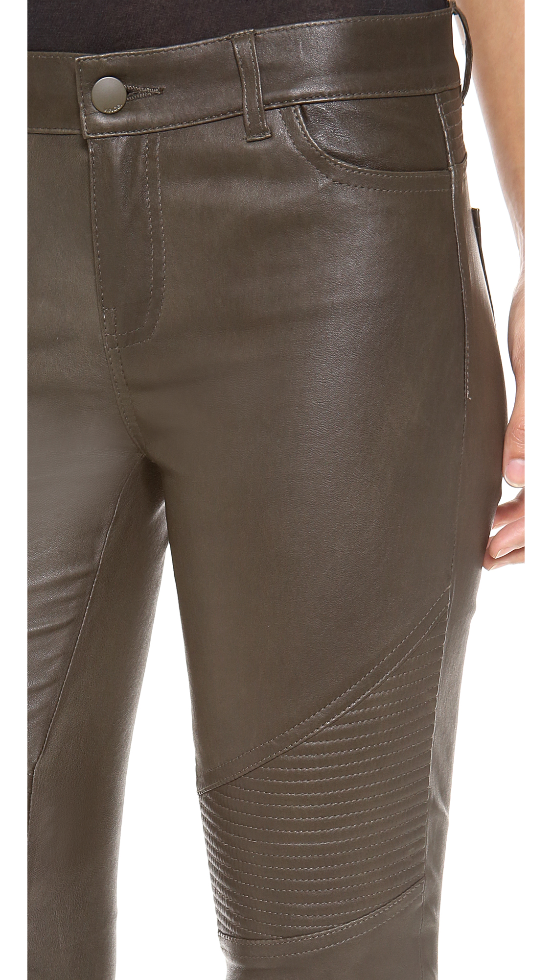 vince leather moto pants