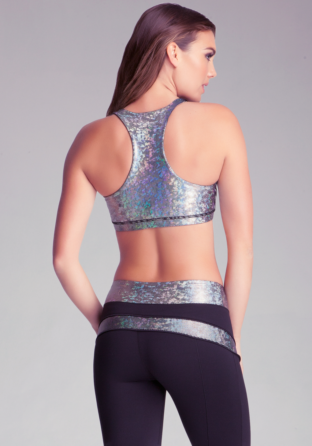 Bebe Metallic Racerback Bra In Metallic Lyst