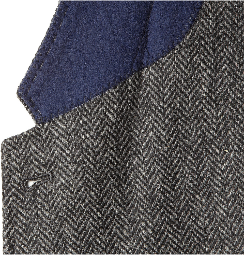Paul Smith Byard Slim Fit Herringbone Wool Blazer in Gray for Men - Lyst