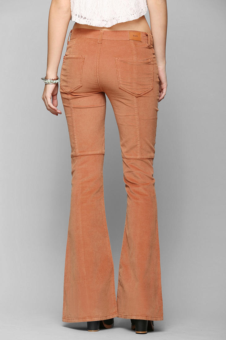 Lyst - Urban Outfitters Bell Flare Corduroy Pants in Brown