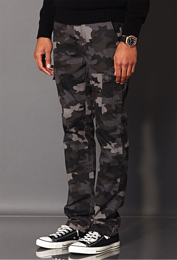 men's gray camo pants