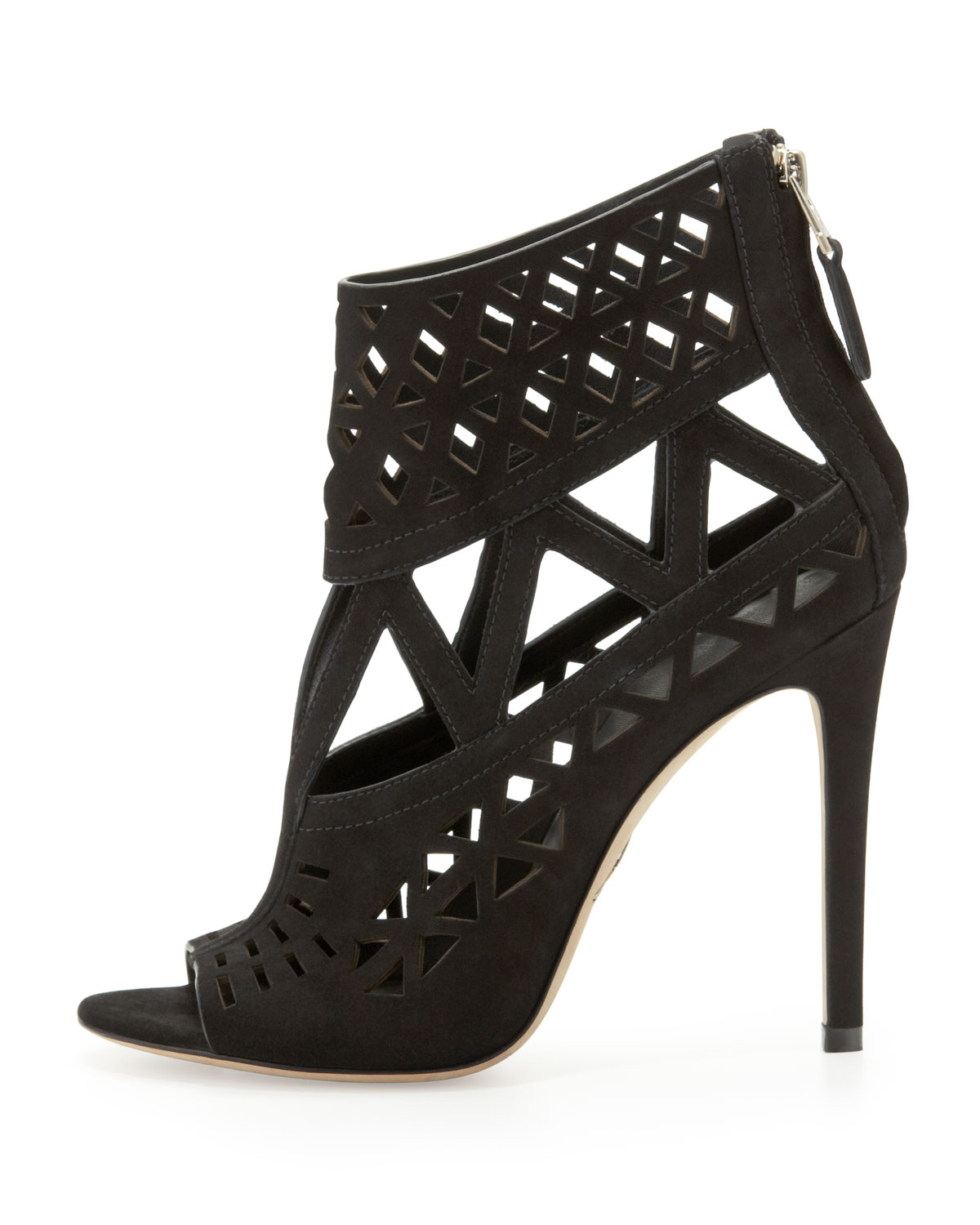Lyst - B brian atwood Levens Suede Cutout Sandal in Black