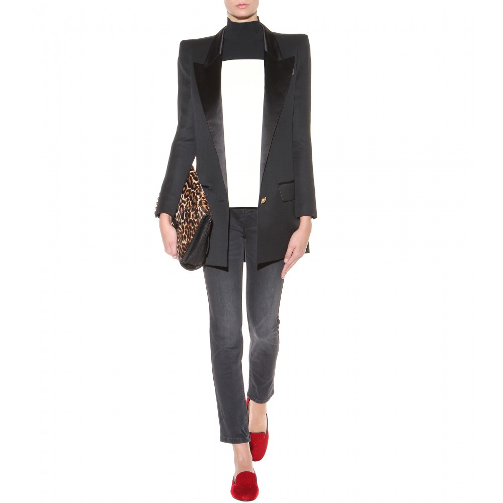 Christian louboutin Sakouette Flat Crystalembellished Velvet ...  