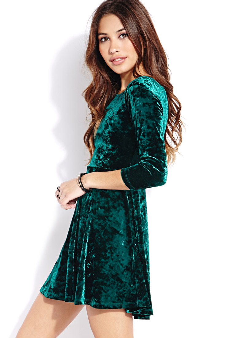 hunter green skater dress