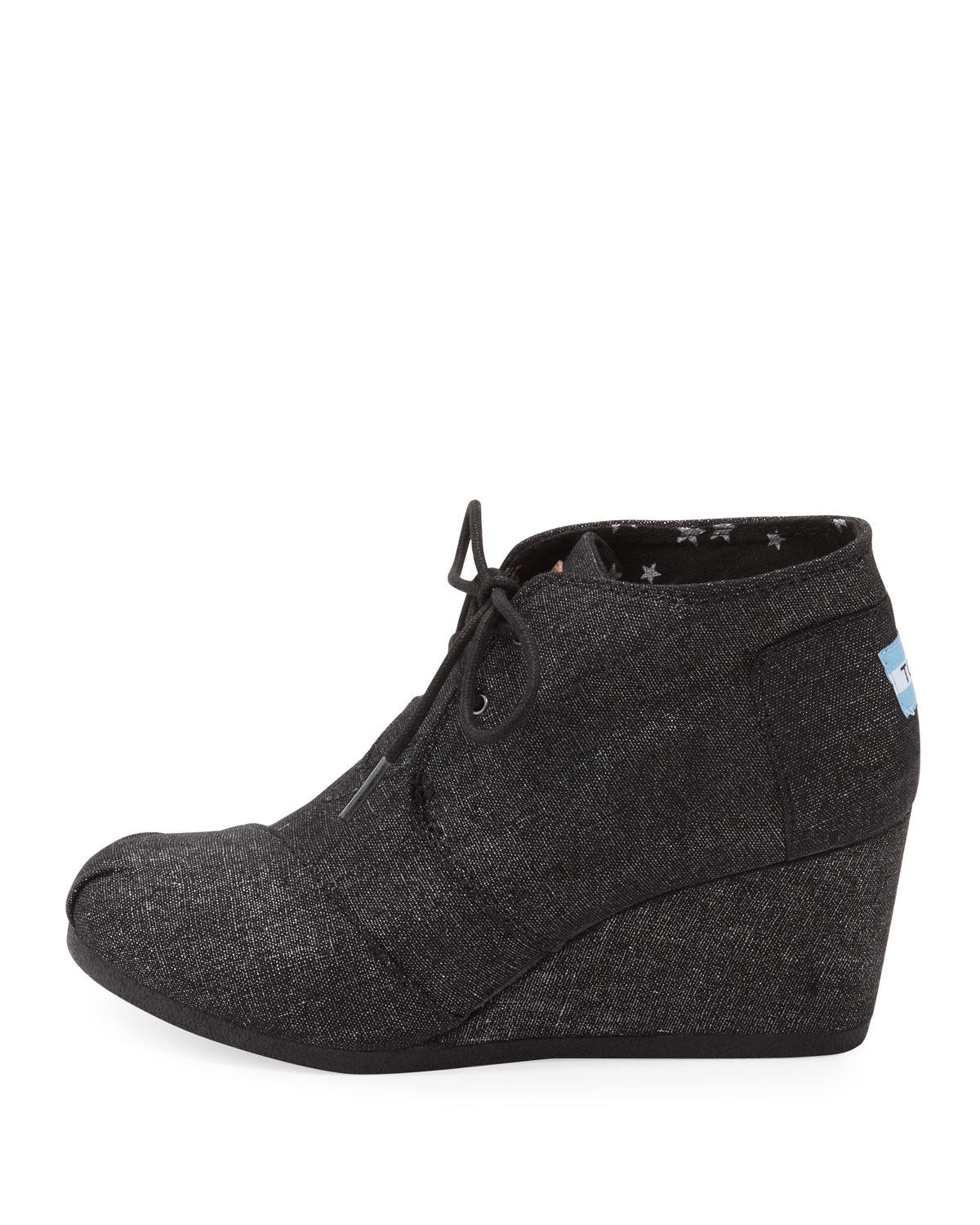 grey toms wedge booties