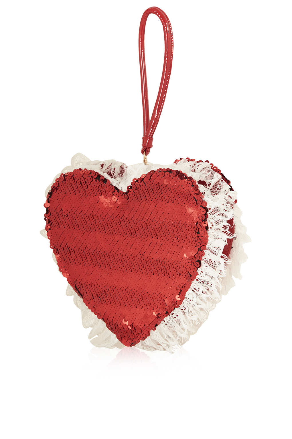 TOPSHOP Red Sequin Heart Bag By Meadham Kirchhoff - Lyst