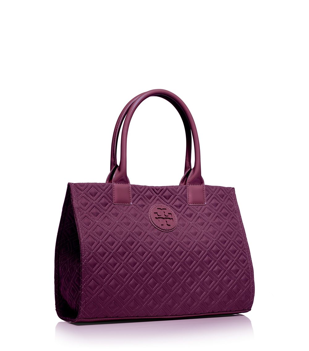 Tory Burch Mini Ella Quilted Tote in Purple | Lyst