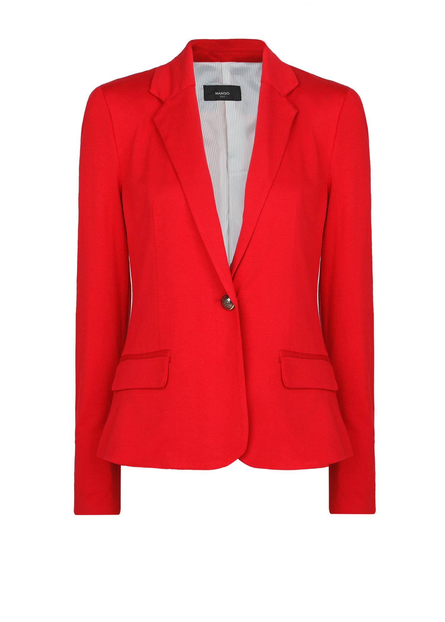 Lyst - Mango Jersey Blazer in Red