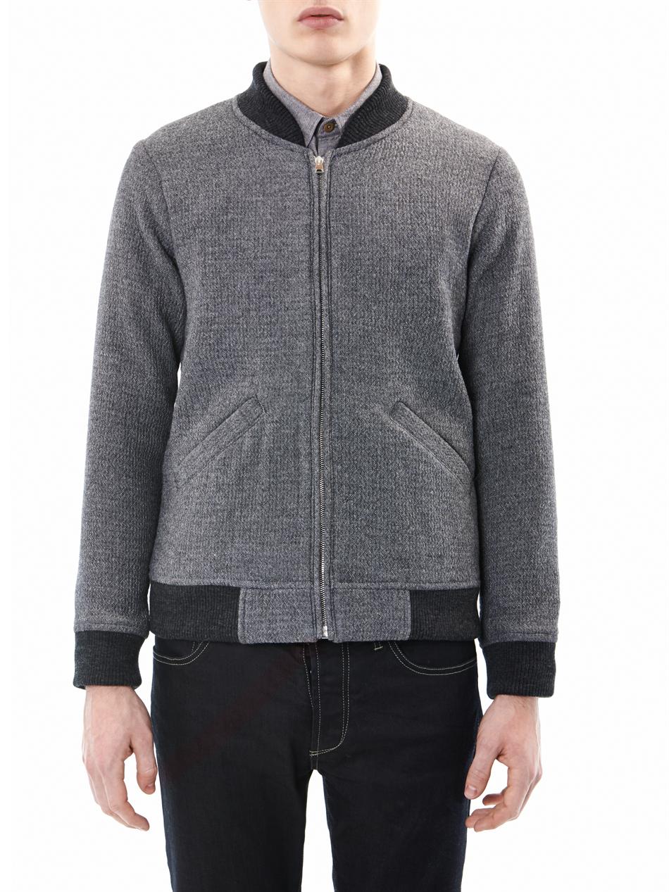 Folk iWooli iBomberi iJacketi in Gray for iMeni Lyst