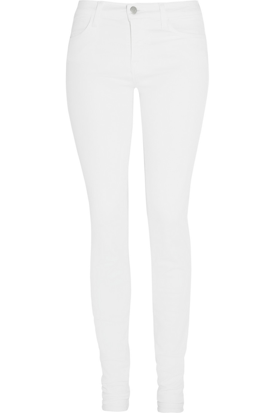 J brand Stacked Skinny Mid-Rise Jeans in White | Lyst