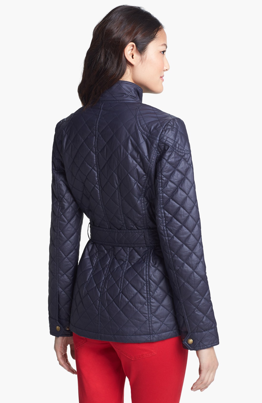 Michael michael kors Quilted Field Jacket in Blue (Dark Midnight) Lyst