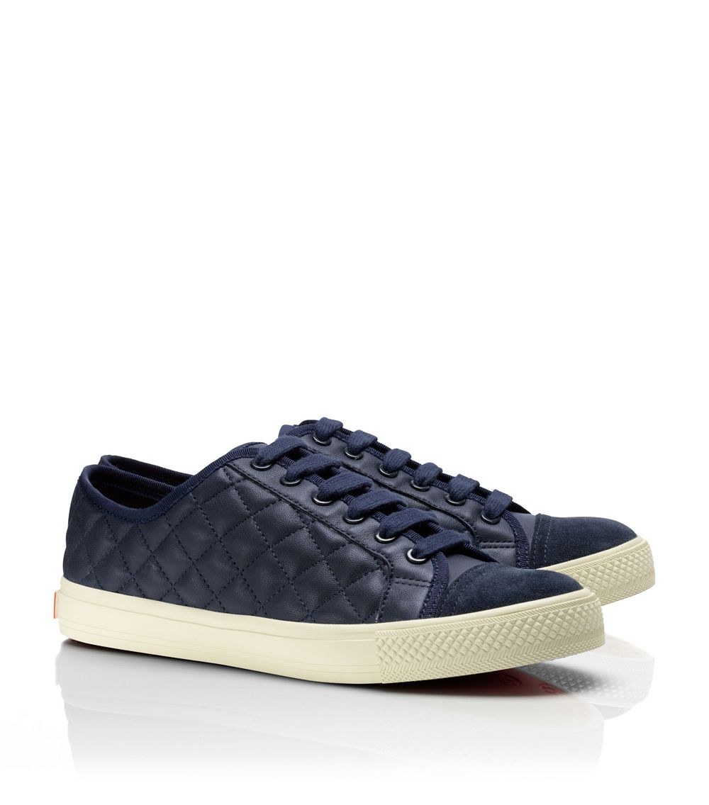 tory burch navy sneakers