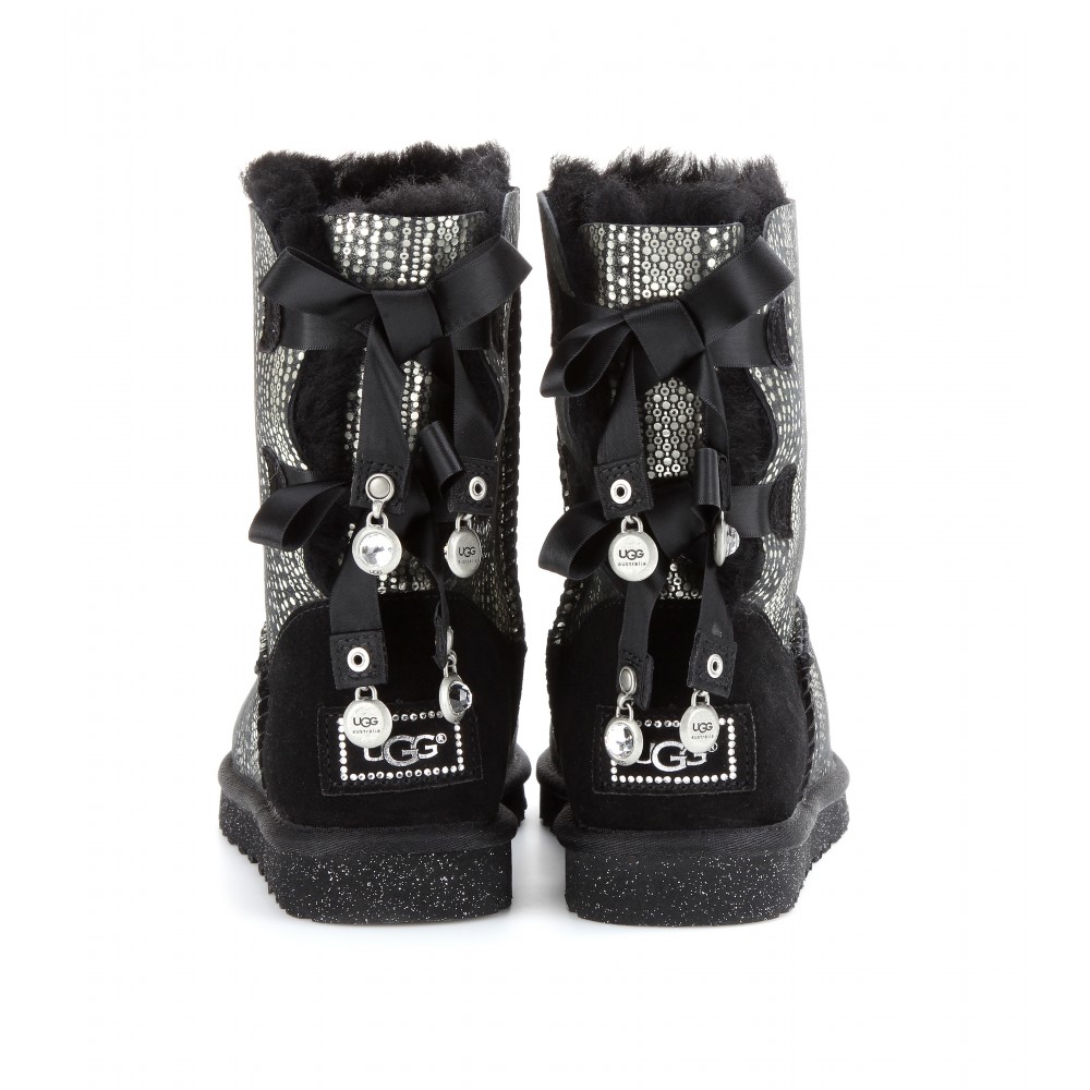black ugg boots with rhinestones