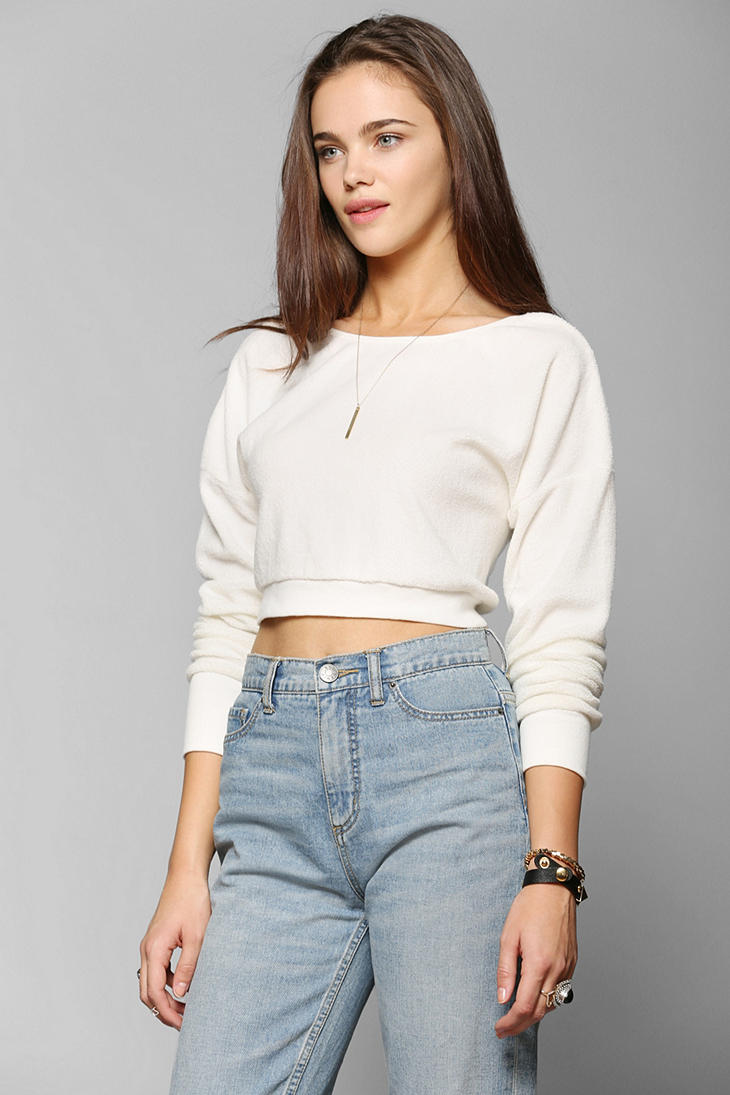 urban outfitters cropped sweatshirt
