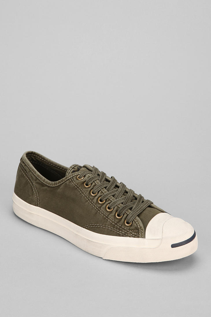 Converse Jack Purcell Washed Sneaker in Olive (Green) for Men - Lyst