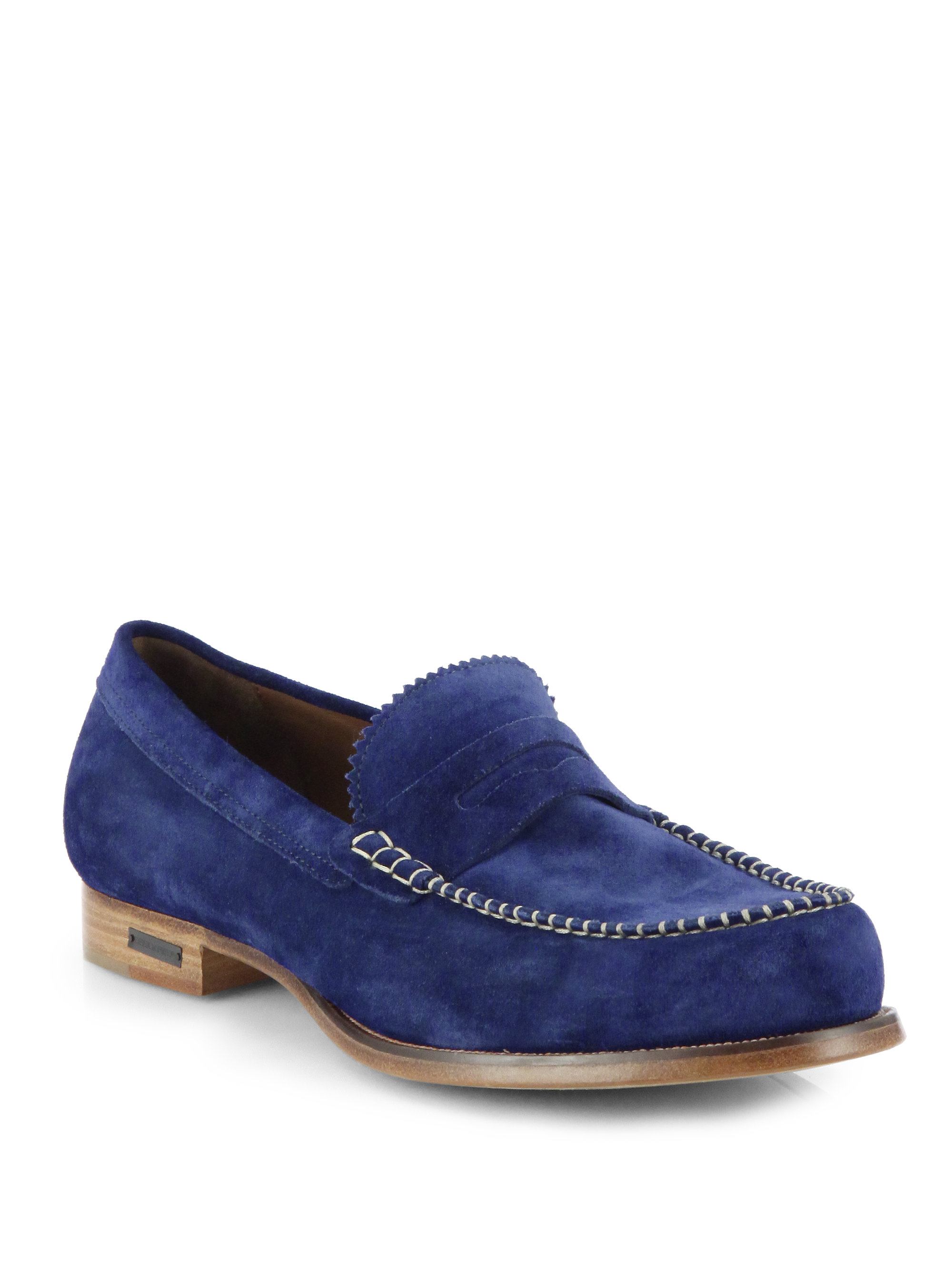 Dsquared² Suede Loafers in Blue for Men | Lyst