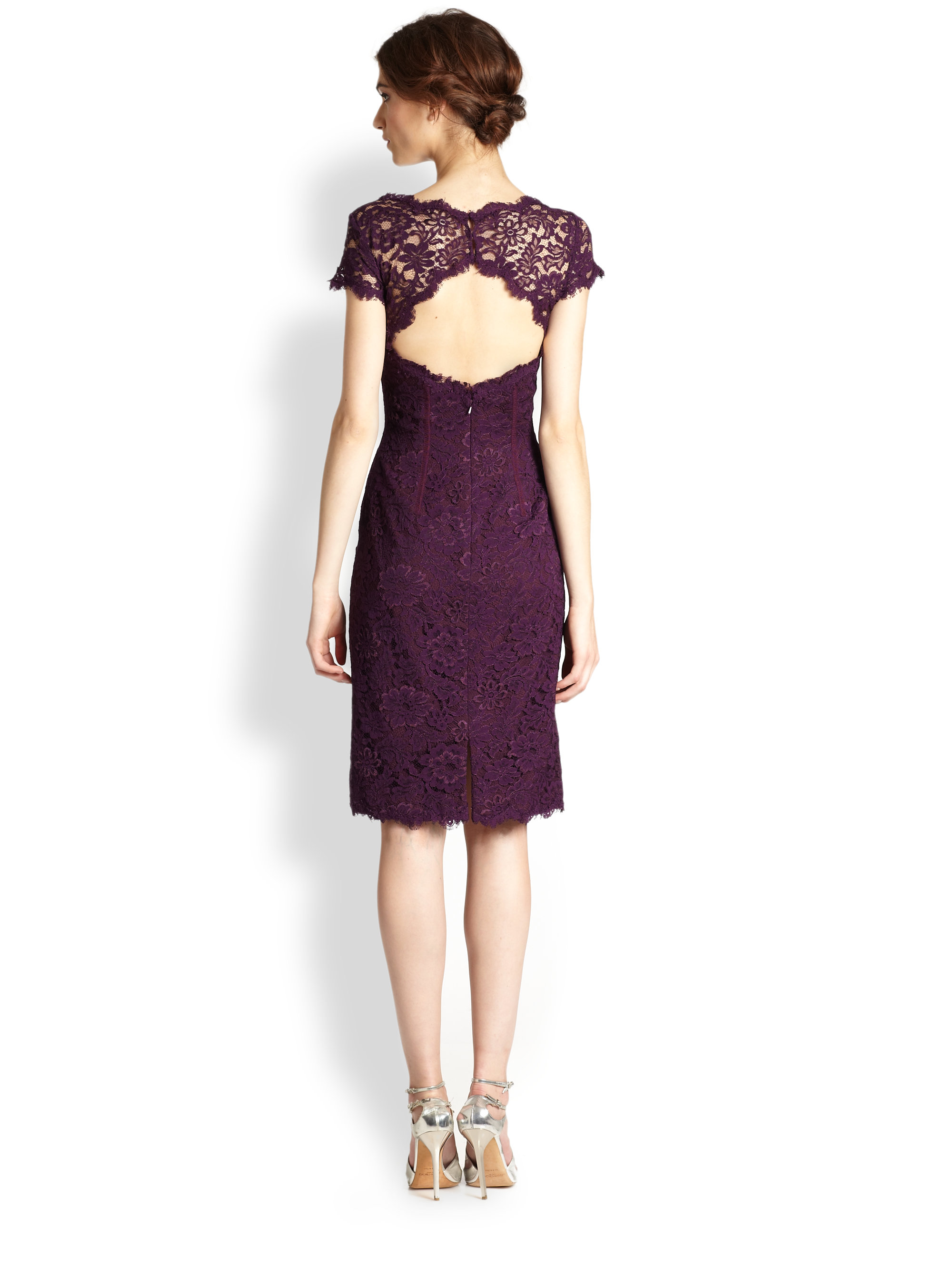 monique lhuillier purple dress
