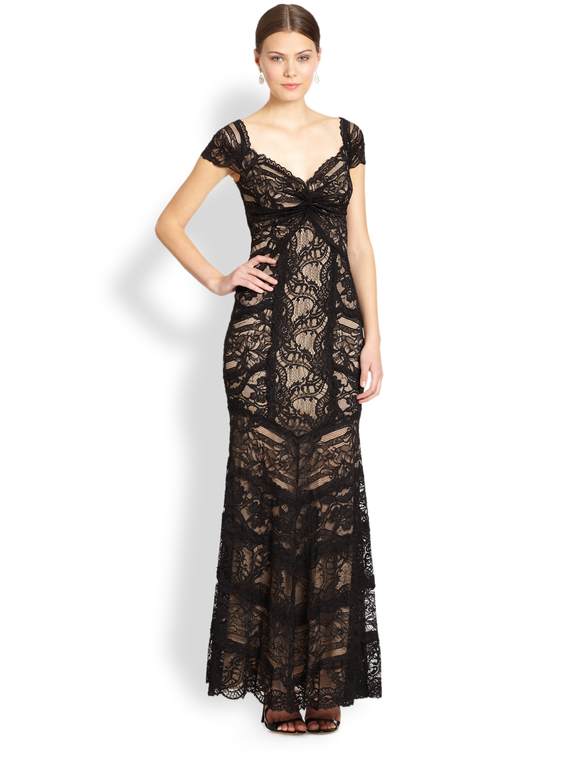 nicole miller black gown