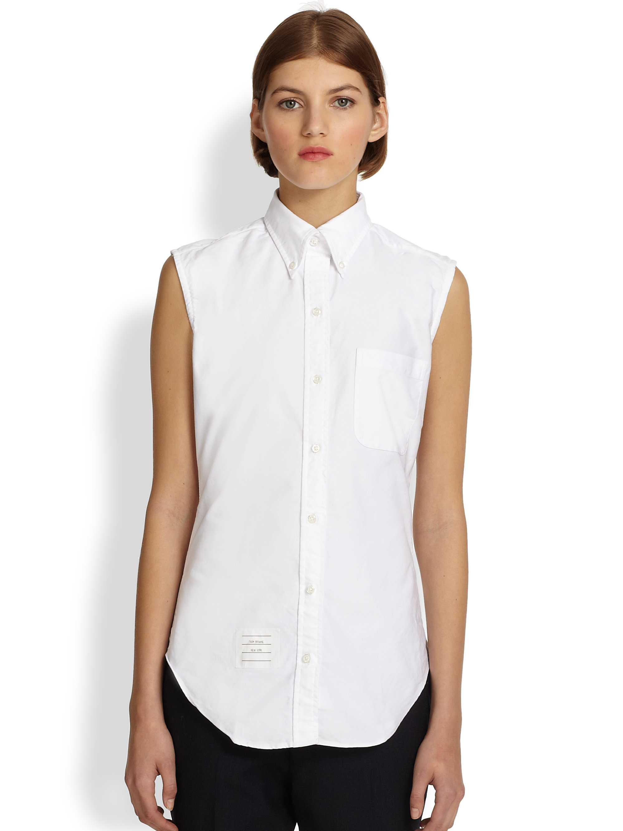 womens white sleeveless top