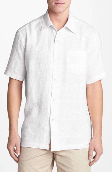 Tommy Bahama Monte Carlo Linen Camp Shirt in White for Men | Lyst