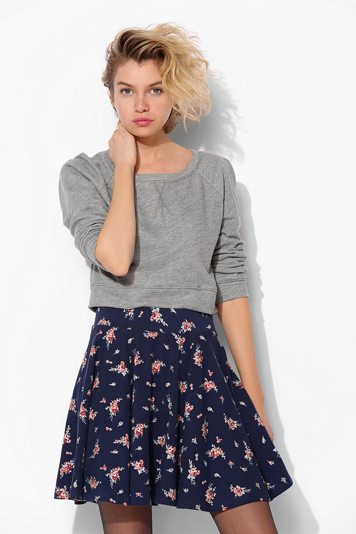 Urban Outfitters Floral Circle Skirt in Navy (Blue) Lyst