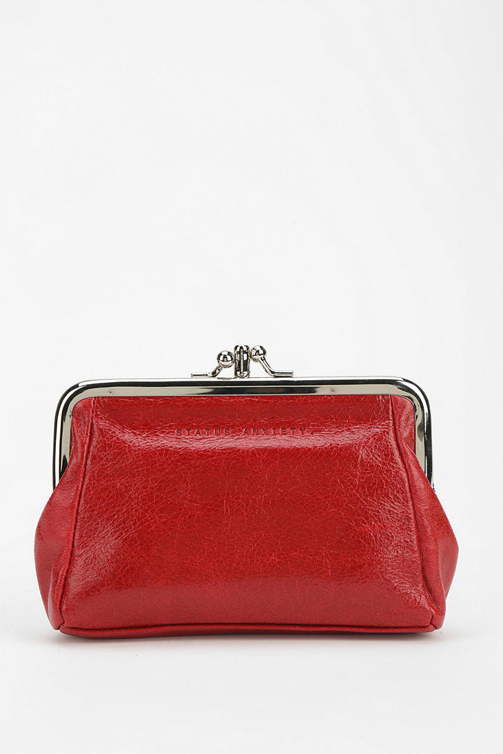 Urban Outfitters Phoebe Kisslock Wallet in Red