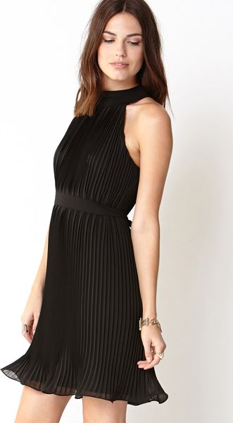 Forever 21 Showstopper Accordion Pleat Dress Love 21 in Black | Lyst