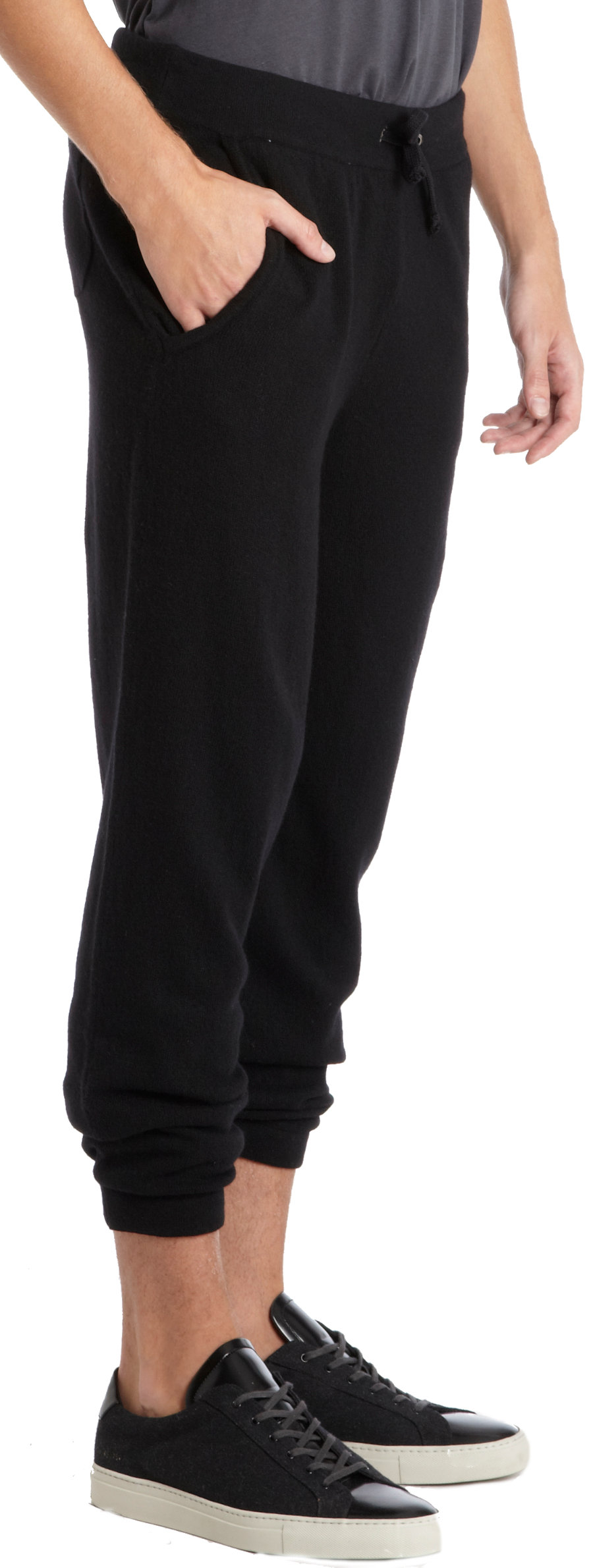 Lot78 Rib Knit Jogging Pants in Black for Men Lyst