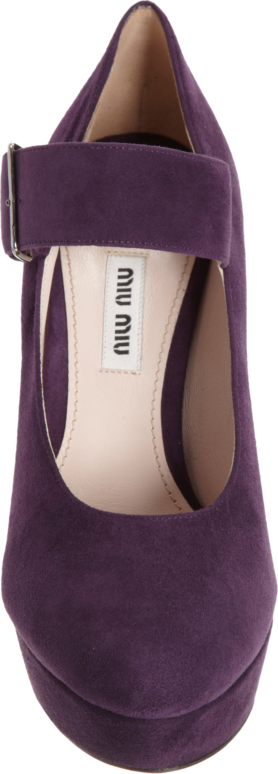 Miu miu Mary Jane Platform Pump in Purple | Lyst