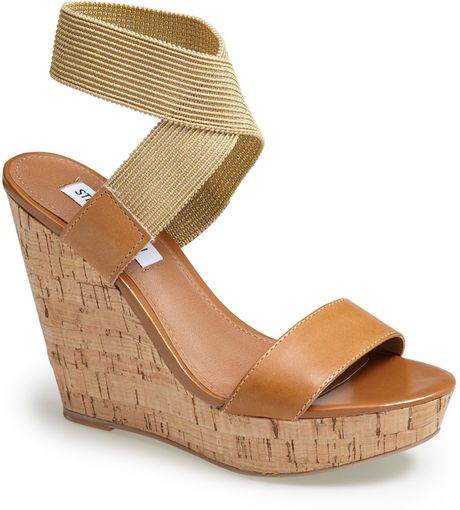 steve madden tan wedges