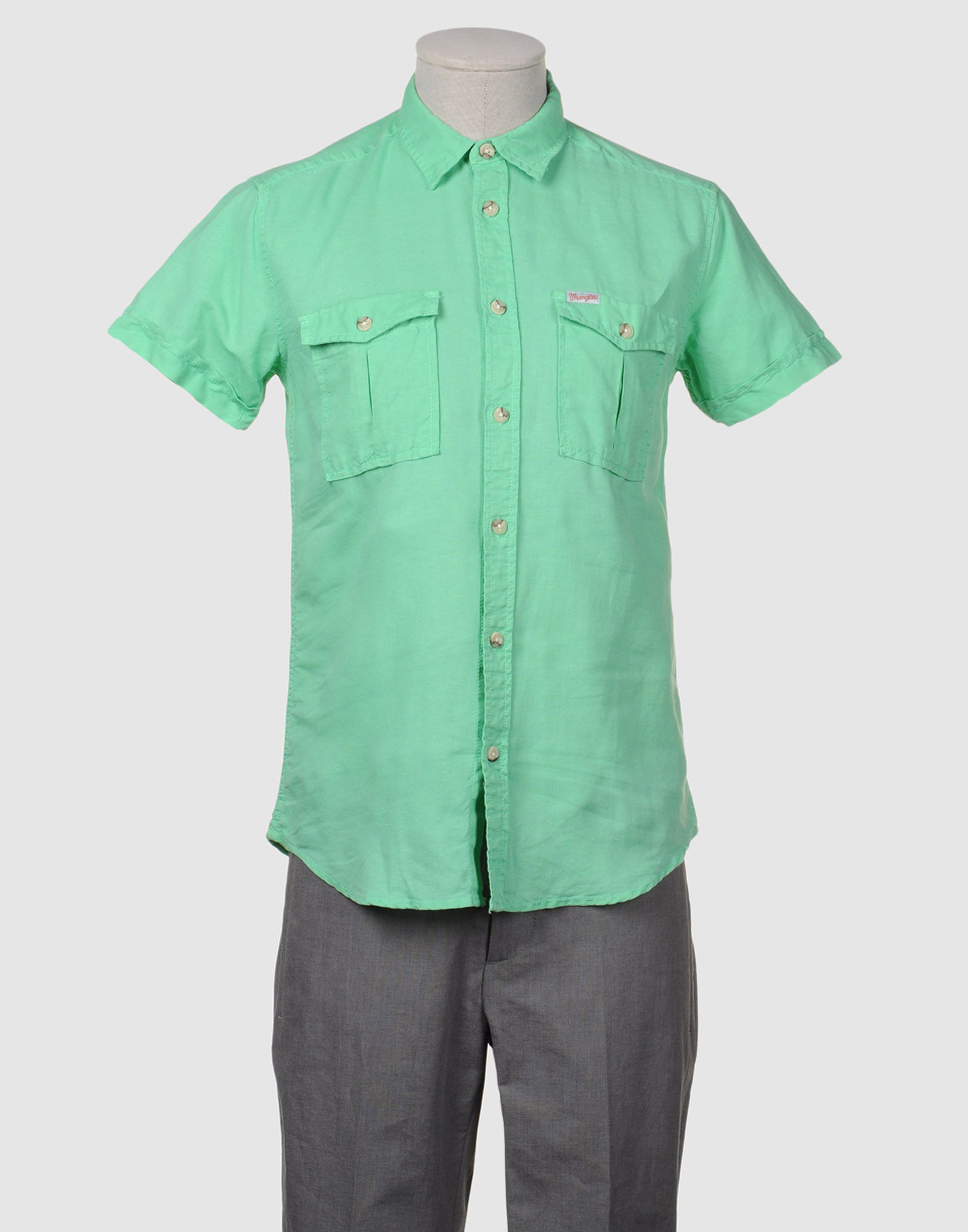 wrangler olive green shirt