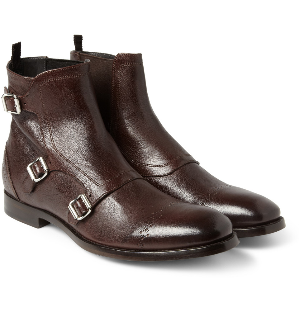alexander mcqueen monk strap boots