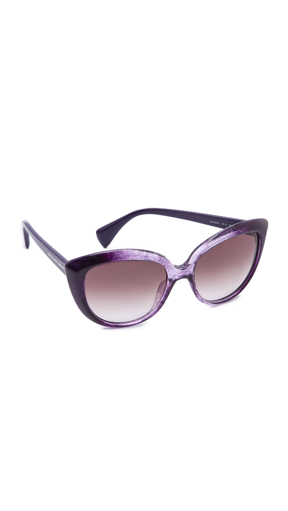 Alexander McQueen Cat Eye Sunglasses in Purple | Lyst