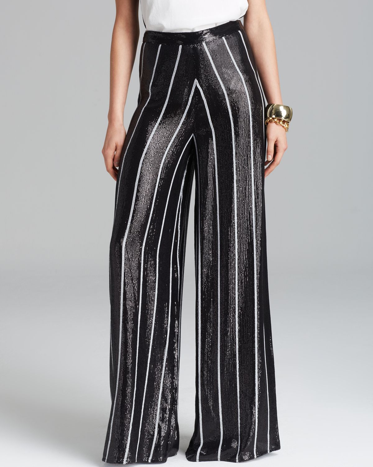 alice and olivia sequin joggers