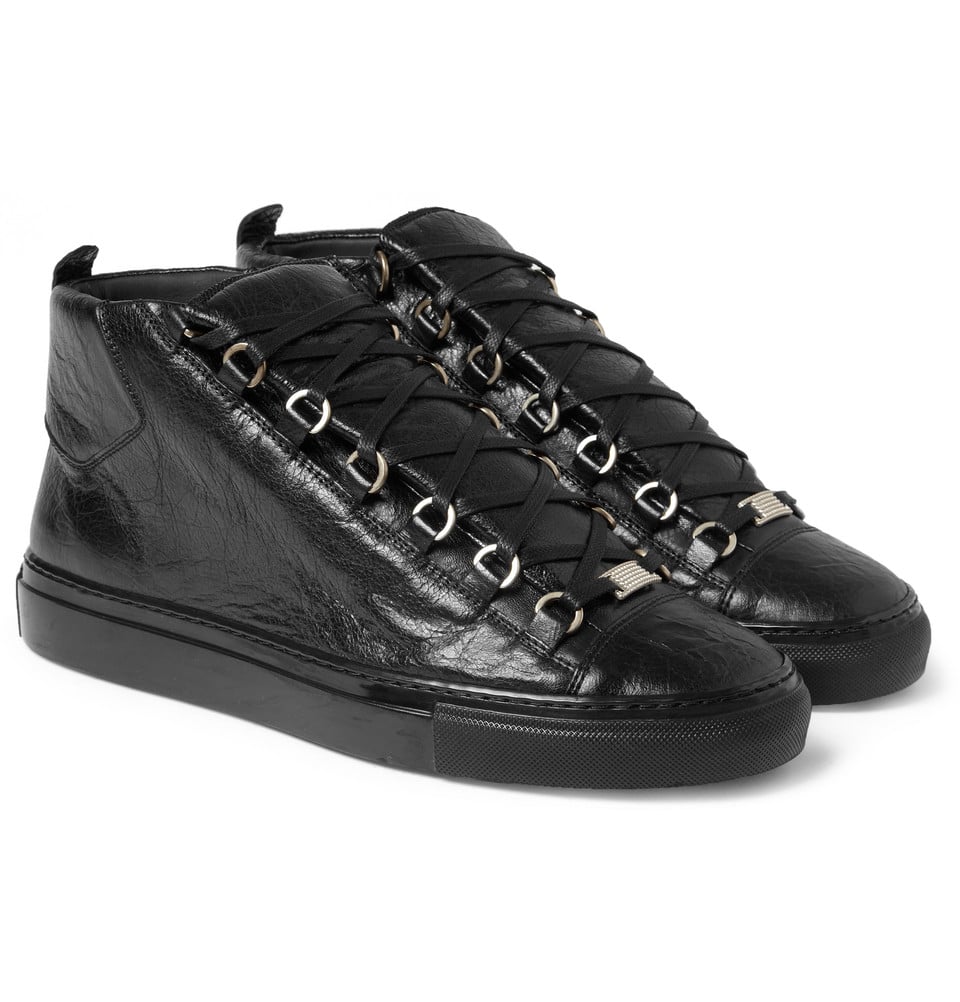 Balenciaga Arena Leather Trainers in Men Lyst
