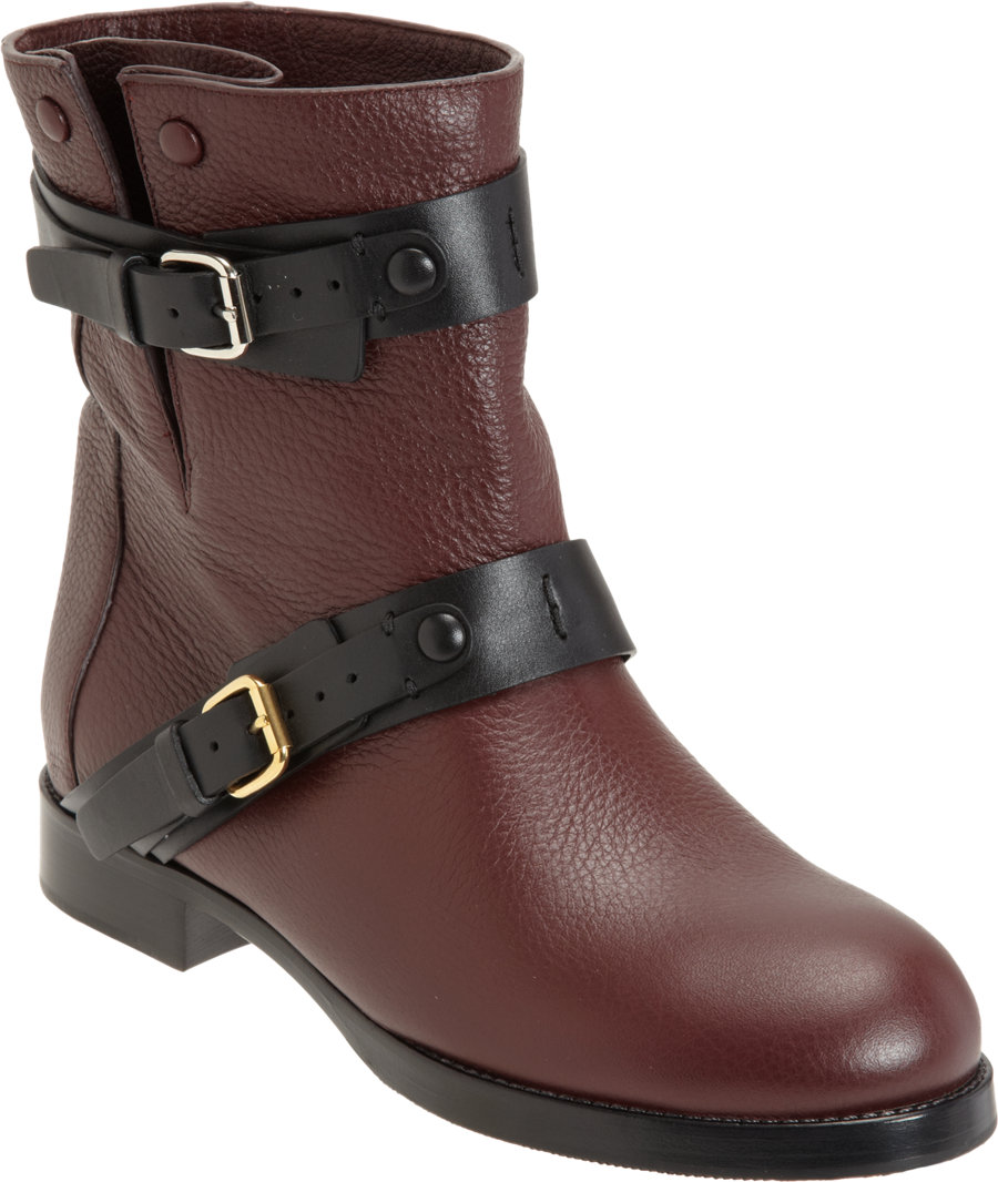 flat ankle boot with double laces