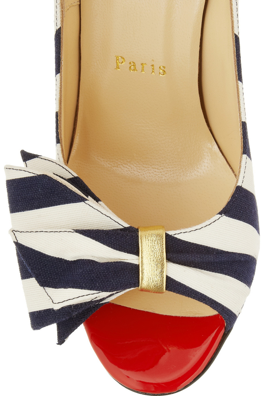 Christian Louboutin Just Soon 85 Striped Canvas Pumps in Blue - Lyst