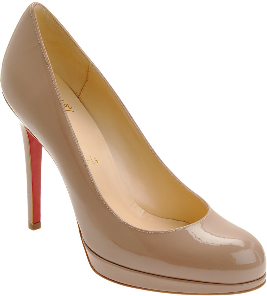 christian louboutin new simple pump 120 patent calf