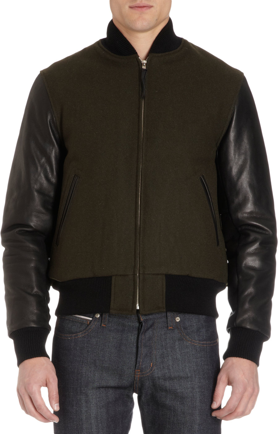 Golden Bear Classic Varsity Jacket In Green For Men Lyst Gallery
