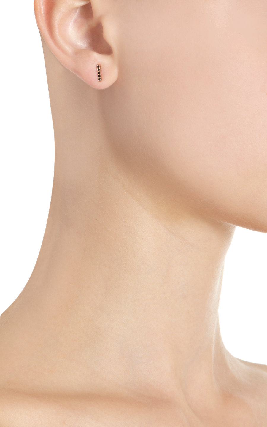 Jennifer Meyer Black Diamond Bar Stud Earrings In Metallic Lyst Gallery